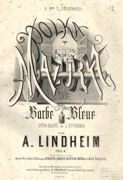 Barbe-Bleue, polka-mazurka pour piano par A. Lindheim - Offenbach Museum